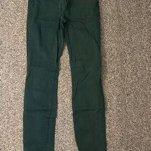Level 99 Green Skinny Jeans with Stretchy Fit